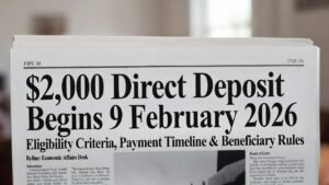 $2,000 Direct Deposit Begins 9 February 2026: Eligibility Criteria, Payment Timeline & Beneficiary Rules