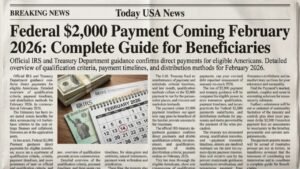 Federal $2,000 Payment Coming February 2026: A Complete Guide for Beneficiaries
