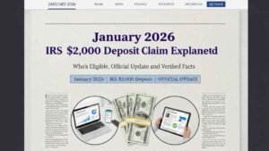IRS $2,000 Deposit January 2026: Eligibility, Schedule, and Official Update Explained