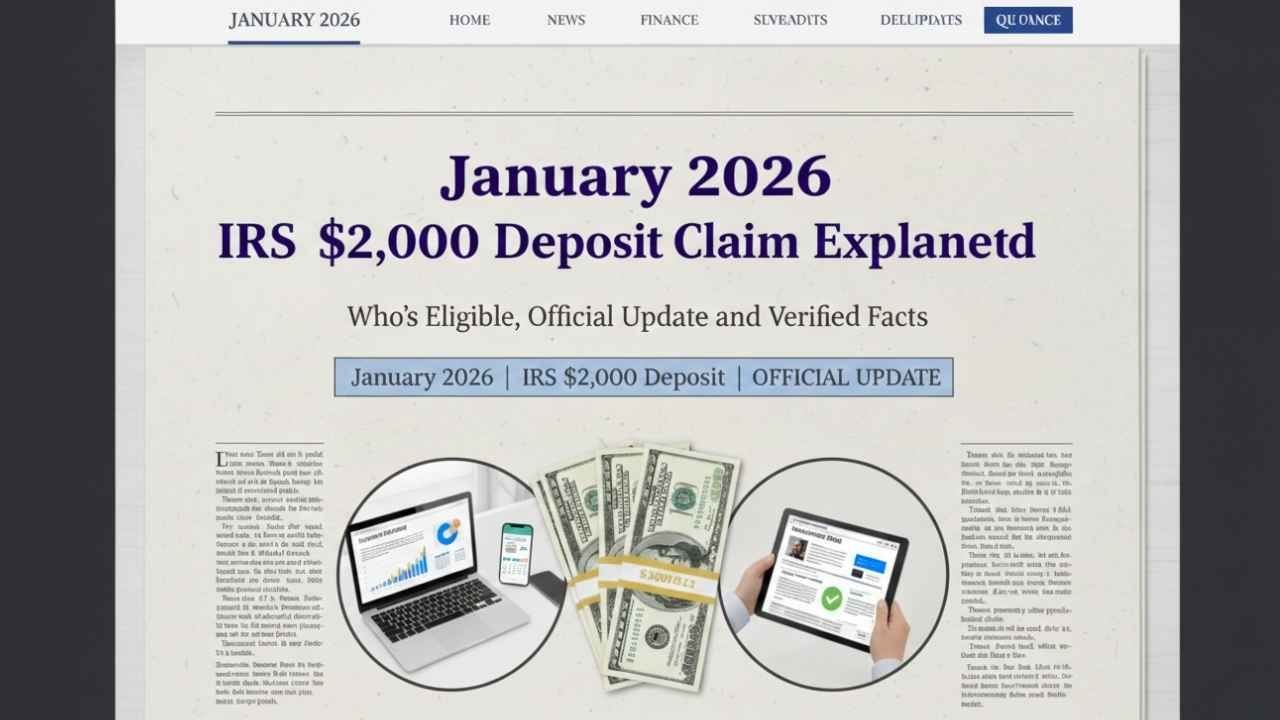 IRS $2,000 Deposit January 2026: Eligibility, Schedule, and Official Update Explained