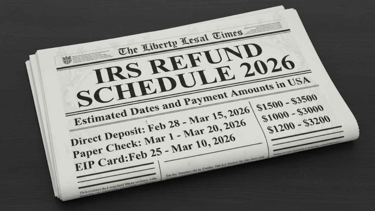 IRS Refund Schedule 2026: Estimated USA Dates and Payment Amounts Explained