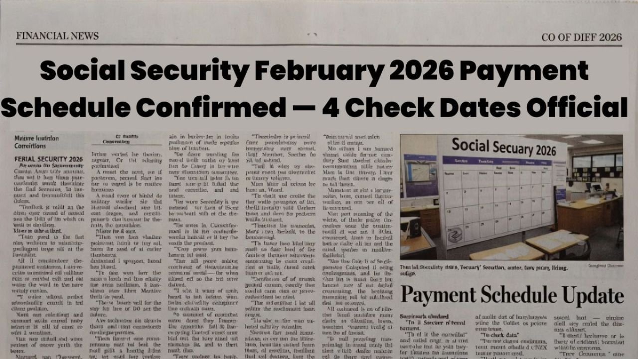 Social Security February 2026 Payment Schedule Confirmed — 4 Check Dates Official
