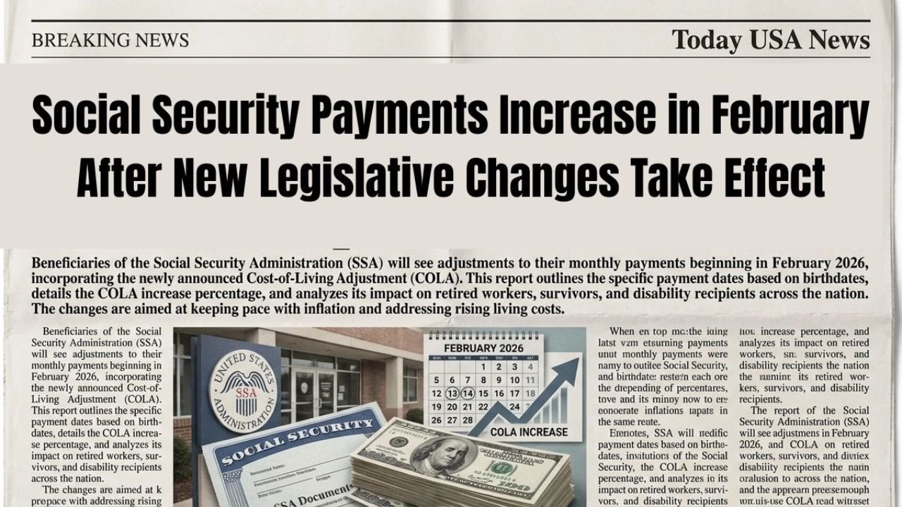 Social Security Payments Increase in February 2026 After New Legislative Changes Take Effect
