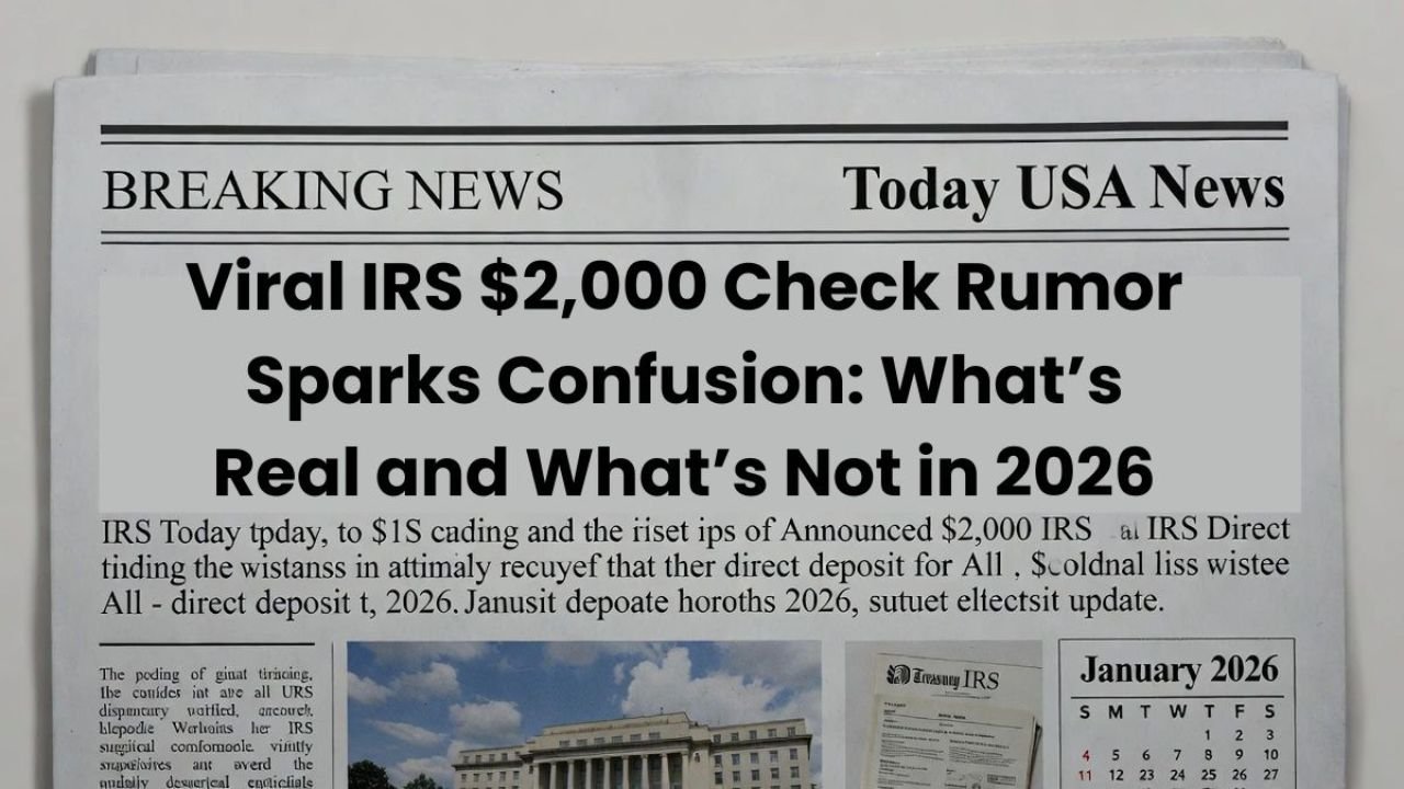 Viral IRS $2,000 Check Rumor Sparks Confusion: What’s Real and What’s Not in 2026